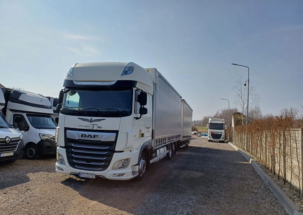 DAF XF 480 SUPER SPACE CAB / ZESTAW TANDEM PRZEJAZDOWY 120m3 - Curtainsider truck: picture 1 DAF XF 480 SUPER SPACE CAB / ZESTAW TANDEM PRZEJAZDOWY 120m3 - Curtainsider truck: picture 1