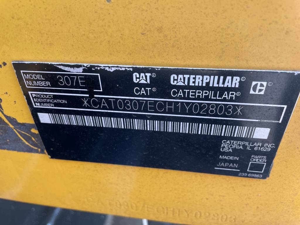 CAT 307 - Mini excavator: picture 3 CAT 307 - Mini excavator: picture 3