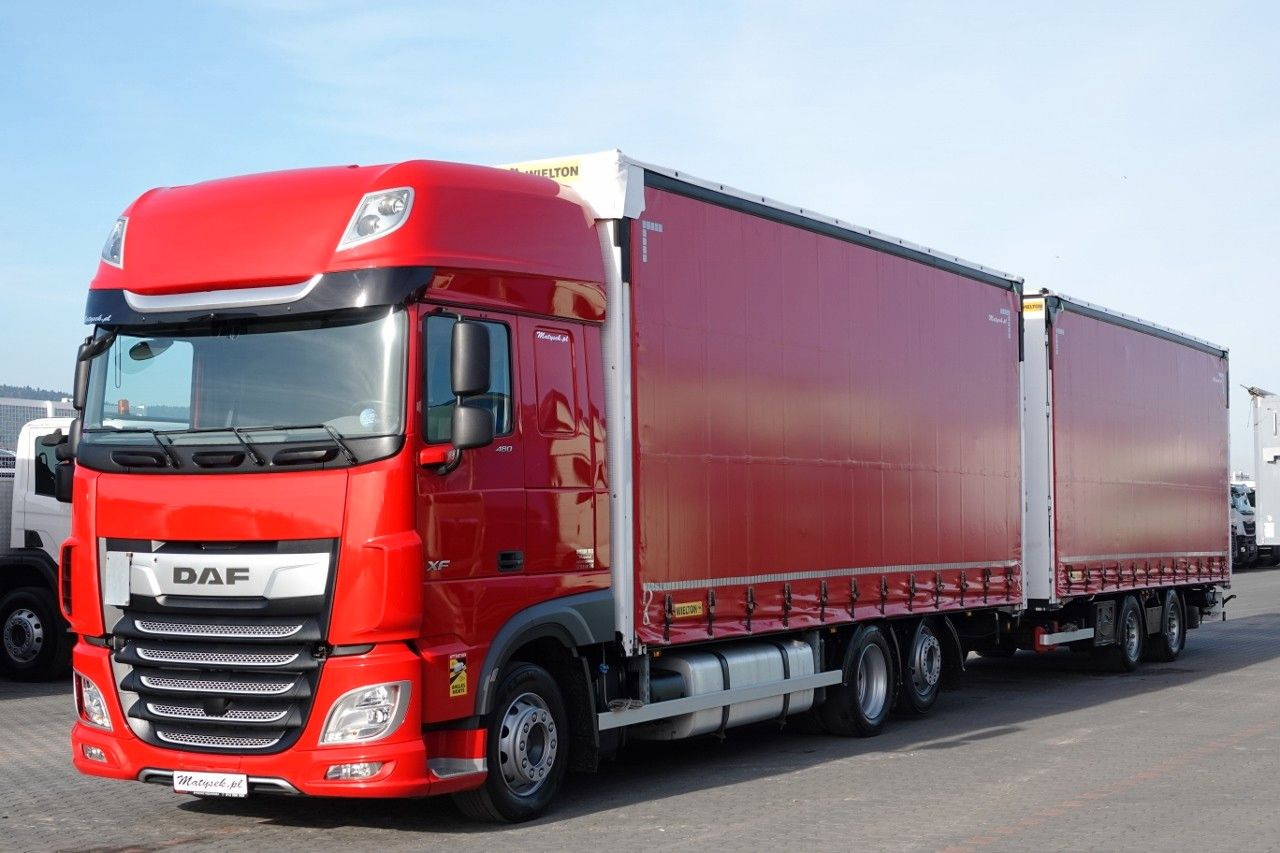 DAF XF 480 / ZESTAW TANDEM / 120 M3 / PRZEJAZDOWY / - Curtainsider truck: picture 2 DAF XF 480 / ZESTAW TANDEM / 120 M3 / PRZEJAZDOWY / - Curtainsider truck: picture 2