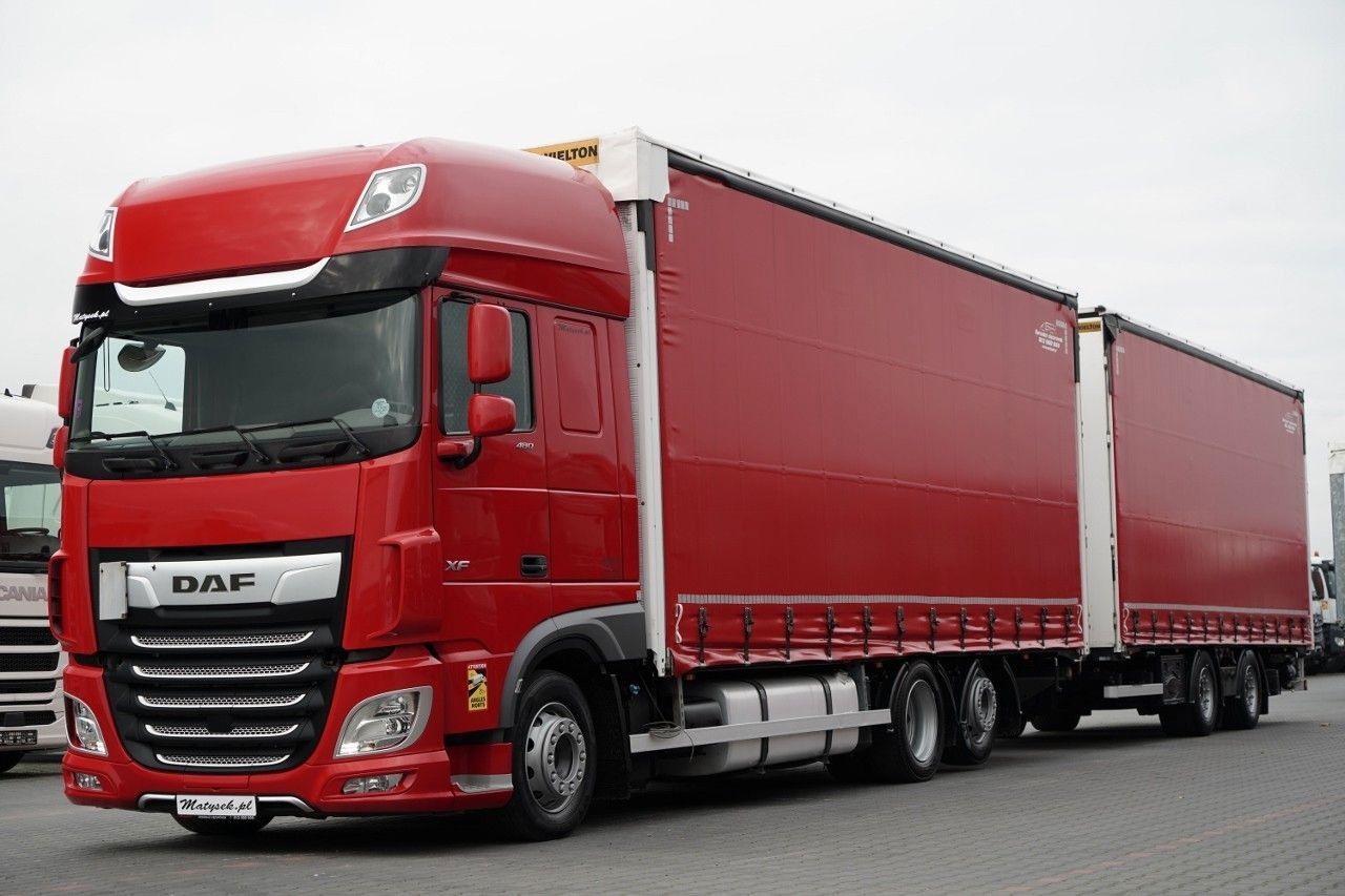 DAF XF 480 / ZESTAW TANDEM / 120 M3 / PRZEJAZDOWY / - Curtainsider truck: picture 1 DAF XF 480 / ZESTAW TANDEM / 120 M3 / PRZEJAZDOWY / - Curtainsider truck: picture 1