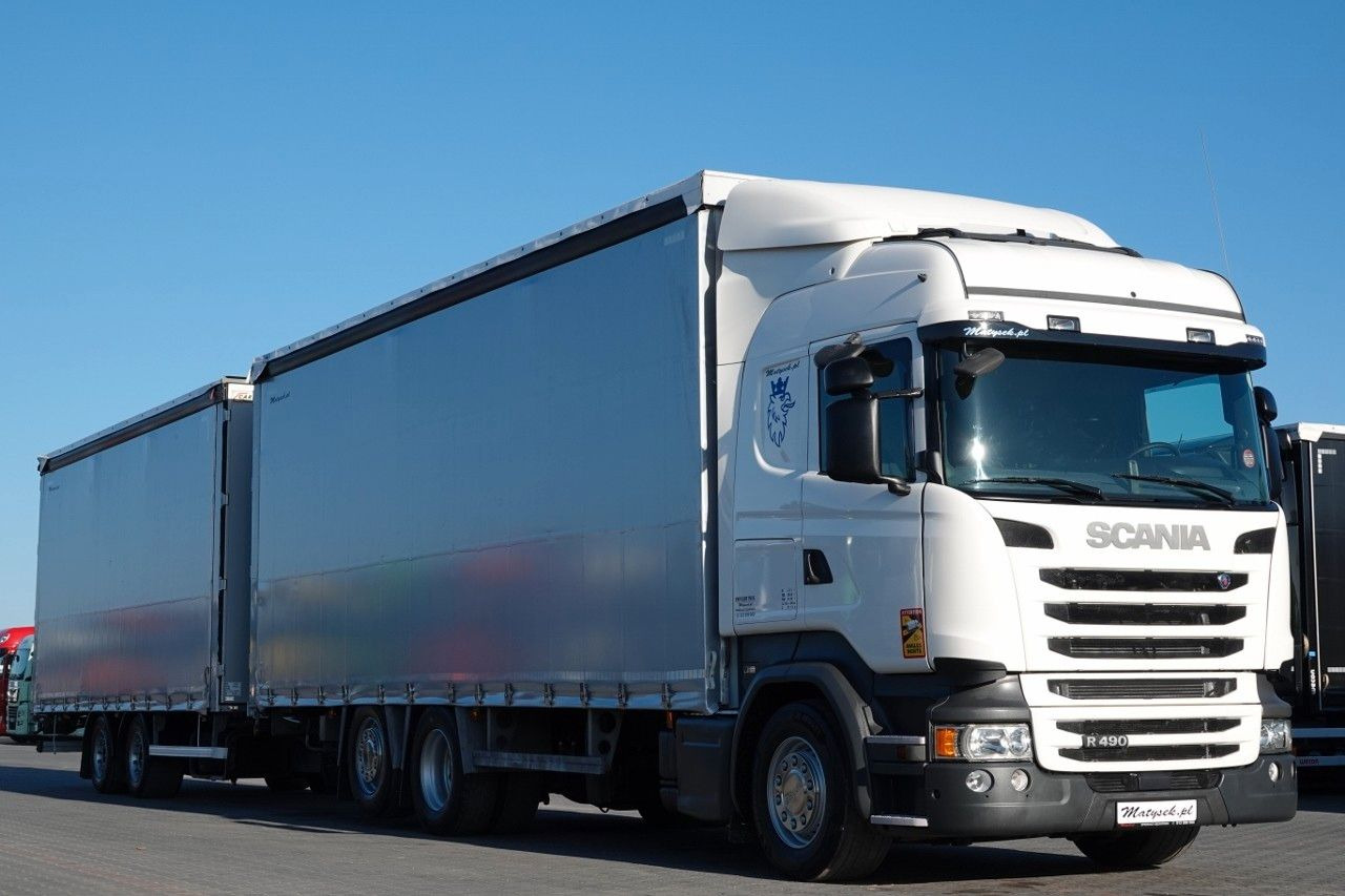 Scania R 490 / ZESTAW TANDEM / PRZEJAZDOWY / 120 M3 / - Curtainsider truck: picture 4 Scania R 490 / ZESTAW TANDEM / PRZEJAZDOWY / 120 M3 / - Curtainsider truck: picture 4