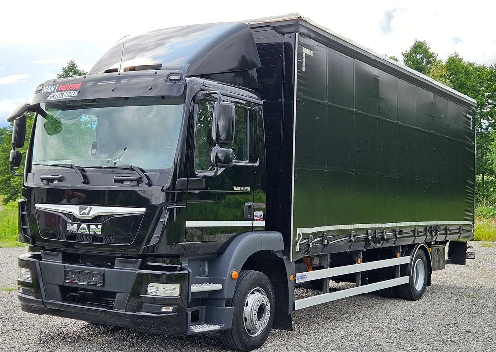 MAN TGM 12.290/15.290/E6/FIRANKA/BOCZNE DRZWI/BURTO-FIRANKA/18PALET/WINDA/NISKI PRZEBIEG/2018/CAŁY NA PODUSZKACH/SERWISOWANY - Curtainsider truck: picture 1 MAN TGM 12.290/15.290/E6/FIRANKA/BOCZNE DRZWI/BURTO-FIRANKA/18PALET/WINDA/NISKI PRZEBIEG/2018/CAŁY NA PODUSZKACH/SERWISOWANY - Curtainsider truck: picture 1
