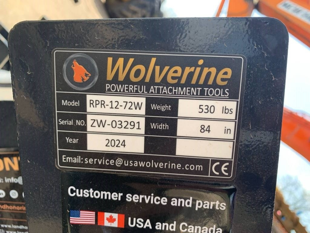 Wolverine RPR-12-72W - Attachment for Construction machinery: picture 4 Wolverine RPR-12-72W - Attachment for Construction machinery: picture 4