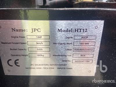 JPC HT12 (Unused) - Mini excavator: picture 2 JPC HT12 (Unused) - Mini excavator: picture 2