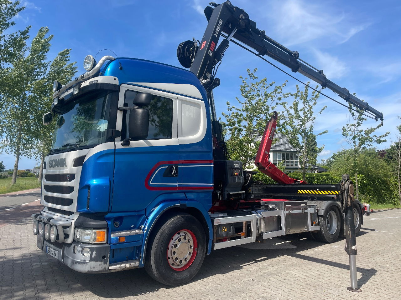 Scania R480 with hiab hookloader and hiab 262 EP5 with remote crane 2019 - Container transporter/ Swap body truck, Crane truck: picture 5 Scania R480 with hiab hookloader and hiab 262 EP5 with remote crane 2019 - Container transporter/ Swap body truck, Crane truck: picture 5