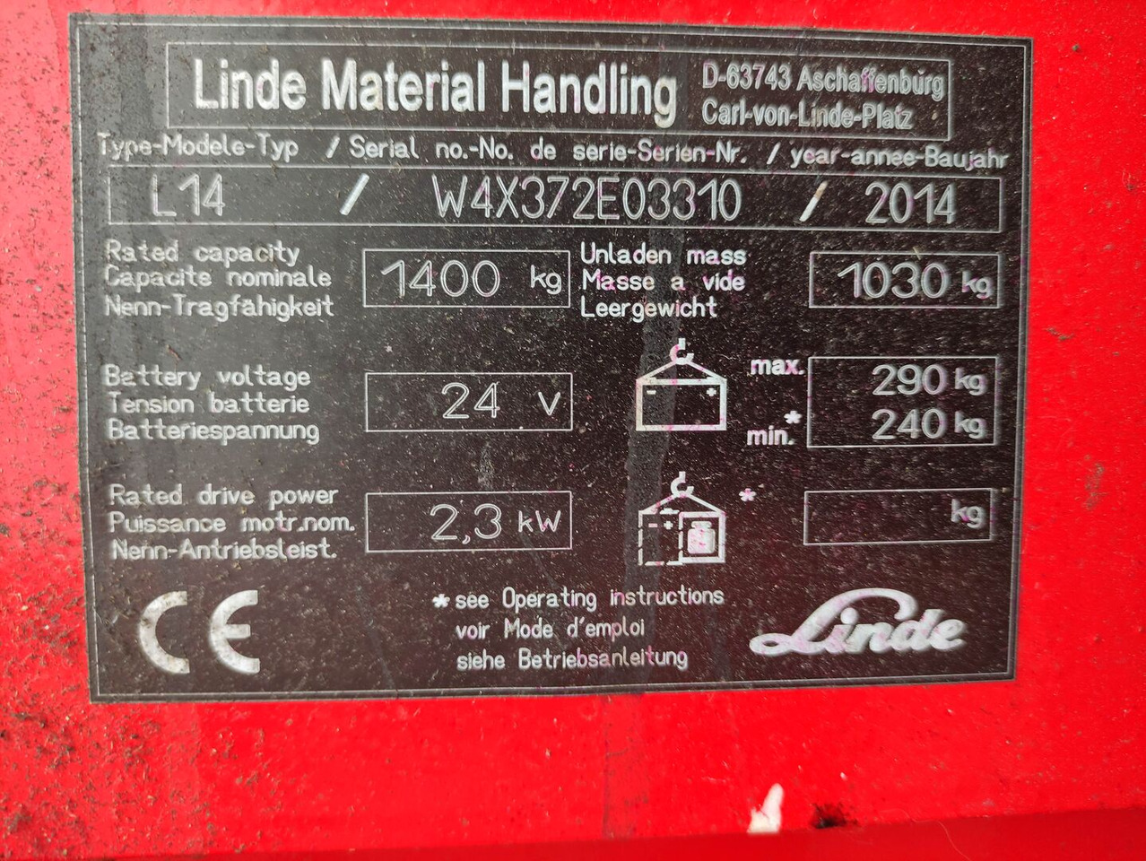 Linde L14-372 - Stacker: picture 5 Linde L14-372 - Stacker: picture 5
