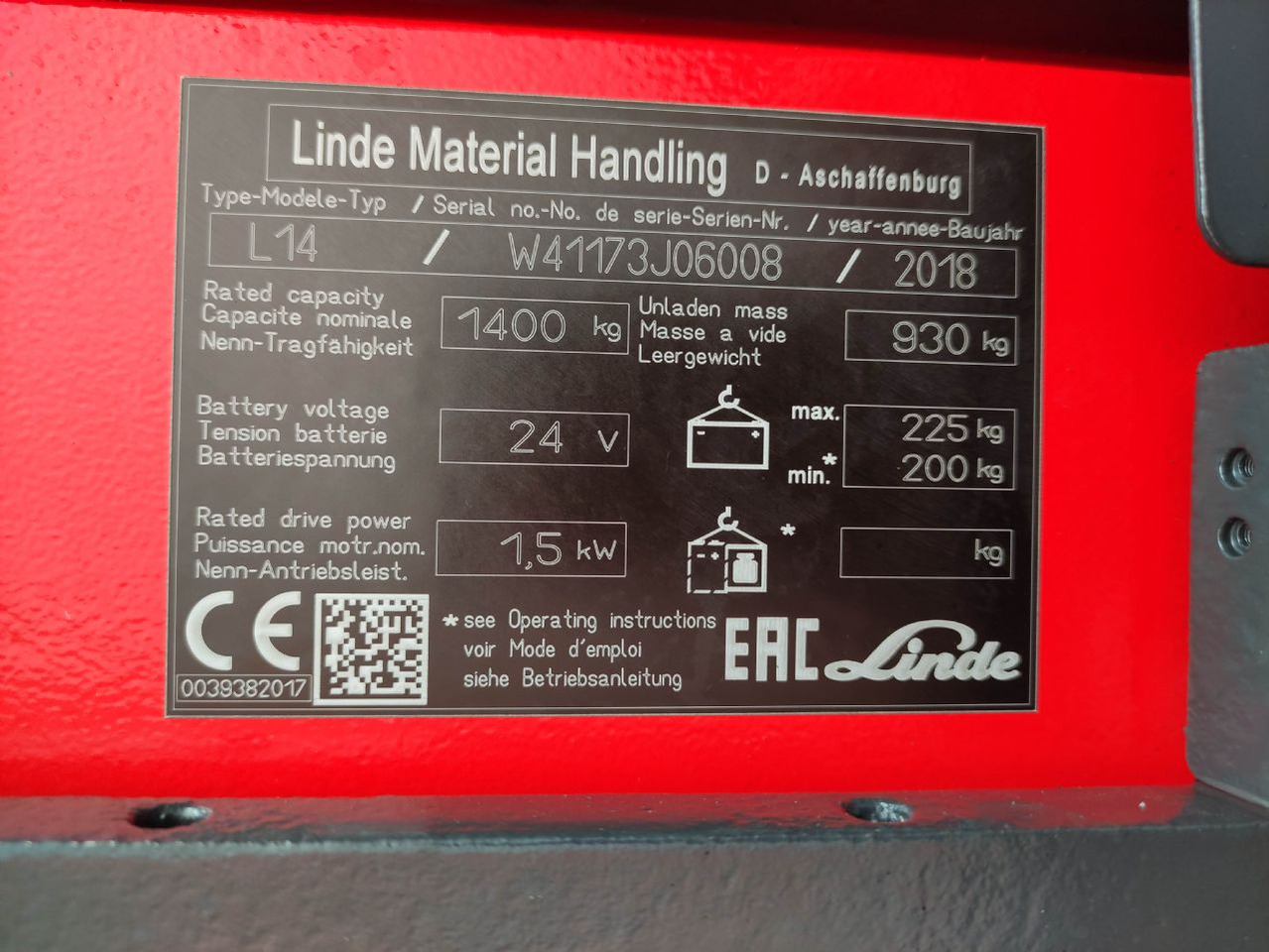 Linde L14i-1173 - Stacker: picture 5 Linde L14i-1173 - Stacker: picture 5