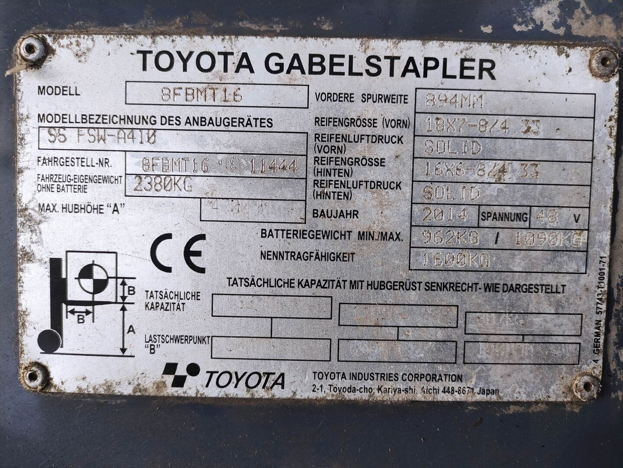 Electric forklift Toyota 8FBMT16: picture 6
