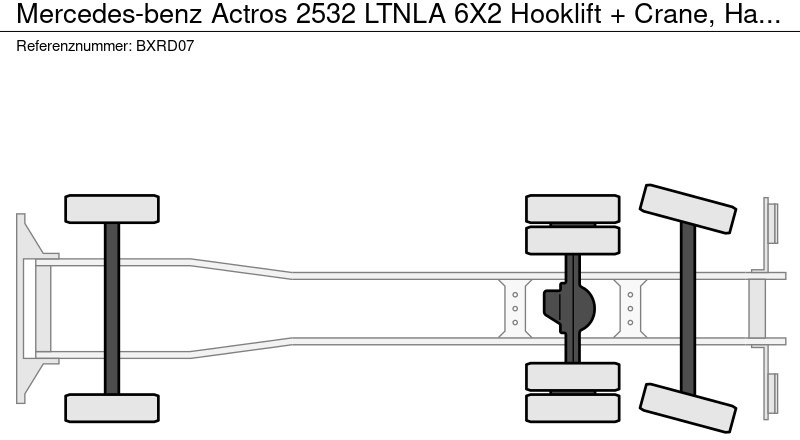 Hook lift truck, Crane truck Mercedes-Benz Actros 2532 LTNLA 6X2 Hooklift + Crane, Haak - Kraan: picture 15 Hook lift truck, Crane truck Mercedes-Benz Actros 2532 LTNLA 6X2 Hooklift + Crane, Haak - Kraan: picture 15