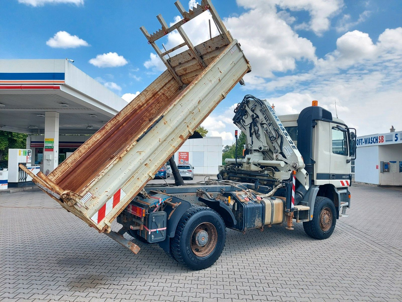 Mercedes-Benz ACTROS 1831 4X4 KRAN MEILER ALLRAD ATLAS 165.2E - Tipper, Crane truck: picture 1 Mercedes-Benz ACTROS 1831 4X4 KRAN MEILER ALLRAD ATLAS 165.2E - Tipper, Crane truck: picture 1