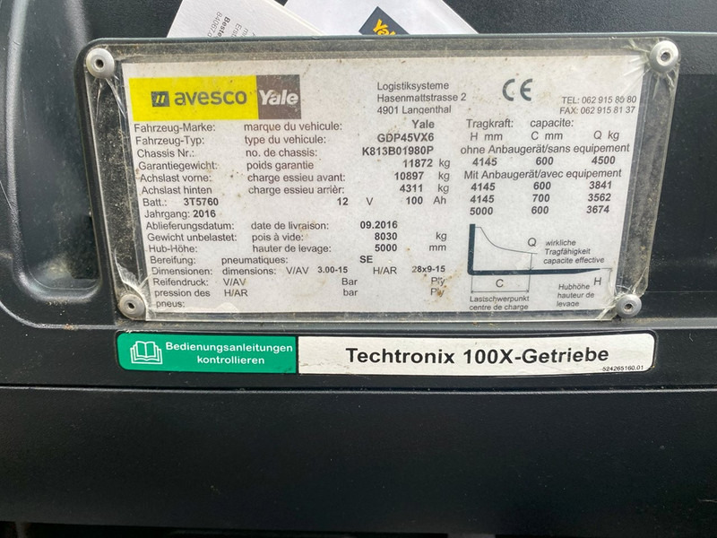 Forklift Yale GDP45 VX6 NVT: picture 9