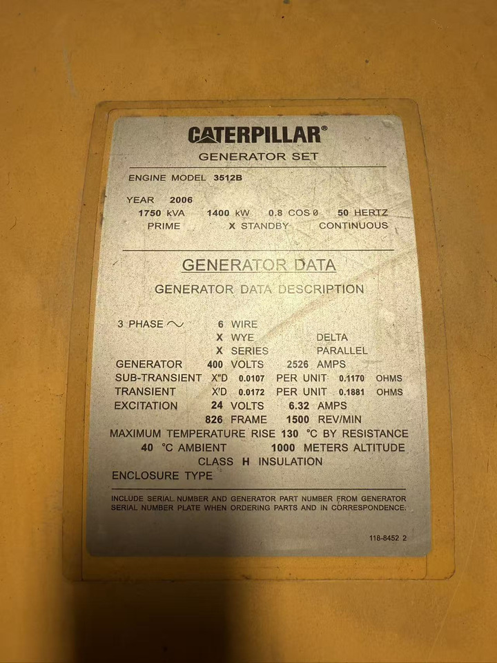 CATPILLAR 3512B - Industrial equipment, Generator set: picture 4 CATPILLAR 3512B - Industrial equipment, Generator set: picture 4