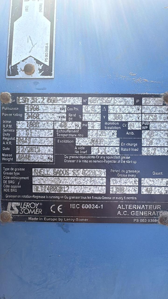 MITISHIBISHI S16RPTA - Generator set: picture 2 MITISHIBISHI S16RPTA - Generator set: picture 2