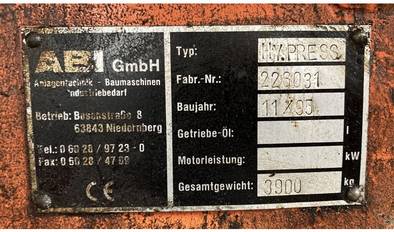 Abi RE 12/14300 - Pile driver: picture 5 Abi RE 12/14300 - Pile driver: picture 5