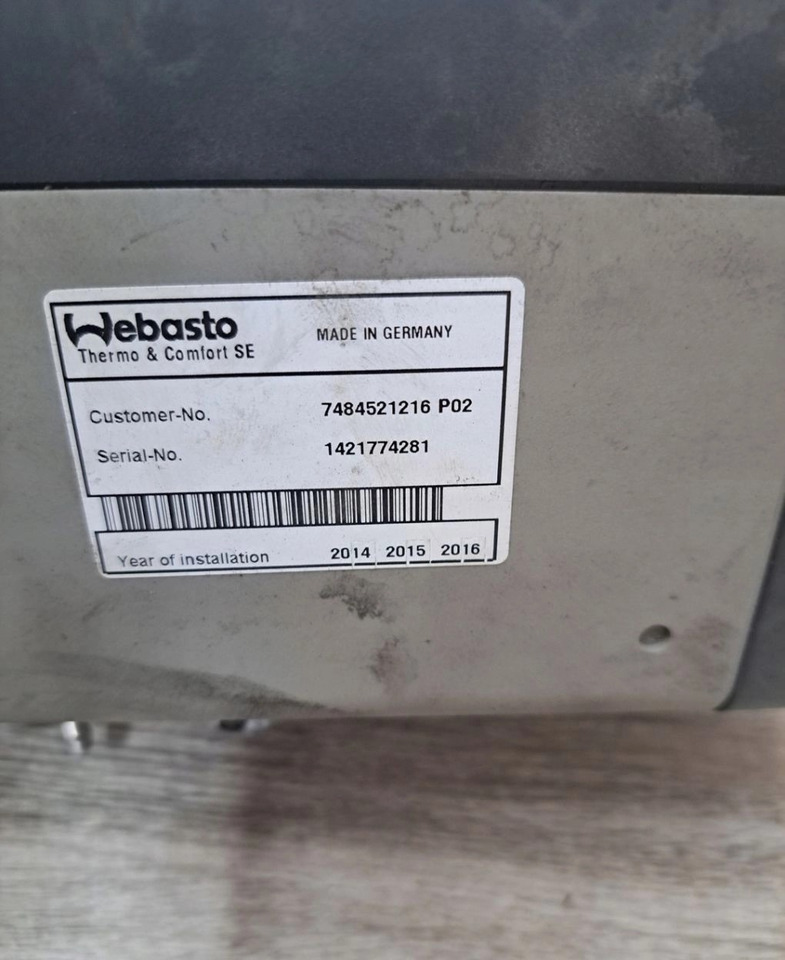 WEBASTO OGRZEWANIE POSTOJOWE RENAULT GAMA T RANGE - Heating/ Ventilation: picture 4 WEBASTO OGRZEWANIE POSTOJOWE RENAULT GAMA T RANGE - Heating/ Ventilation: picture 4