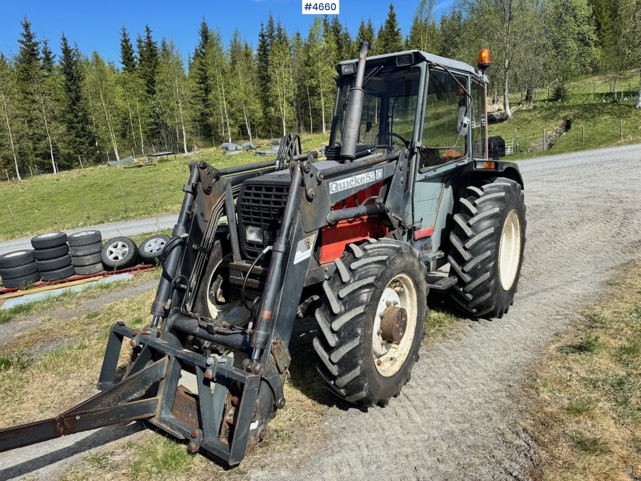 1989 Valmet 455 4x4 w/ Front loader - Farm tractor: picture 1 1989 Valmet 455 4x4 w/ Front loader - Farm tractor: picture 1