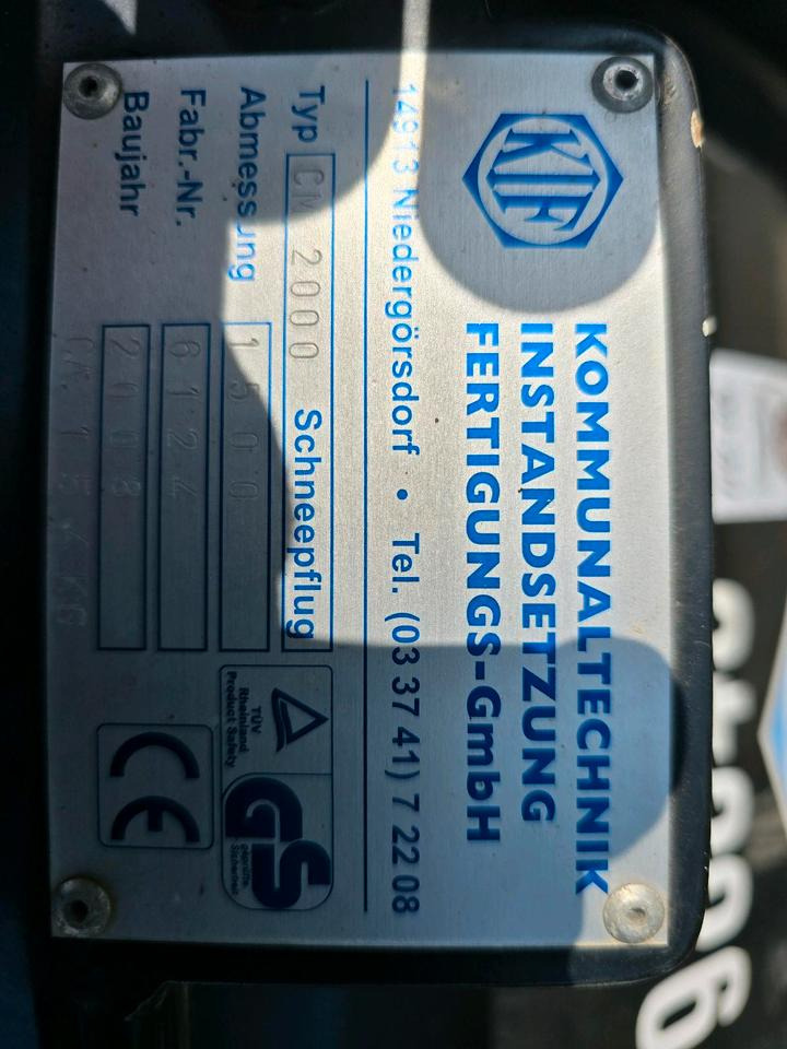 Snow plough KIF CM 2000 Schneepflug Schneeschild Schneeschieber Räumschild Winterdienst für Kleintraktore Iseki Kubota Multicar: picture 8