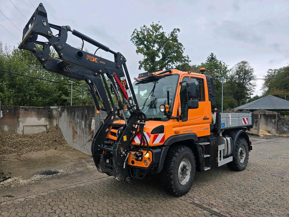 Unimog U318 NKS-F-UGE-42 Frontlader Mercedes-Benz 405/10 405/12 UGE Mercedes-Benz U 318 323 327 423 427 429 430 EasyDrive Variopilot Radlader Hauer rx 500 Frontlader - Utility/ Special vehicle: picture 1 Unimog U318 NKS-F-UGE-42 Frontlader Mercedes-Benz 405/10 405/12 UGE Mercedes-Benz U 318 323 327 423 427 429 430 EasyDrive Variopilot Radlader Hauer rx 500 Frontlader - Utility/ Special vehicle: picture 1