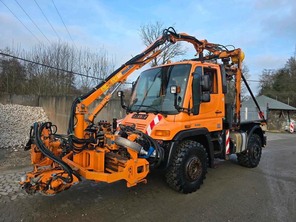 Unimog U400 2013 405/10 405/12 NKS-Z-UGN-43K Bluetec 5 Mercedes-Benz UGE UGN Mulag MKM700 Mähausleger Böschungsmäher Böschungsmulcher Küpper-Weisser IMS Salzstreuer - Utility/ Special vehicle: picture 1 Unimog U400 2013 405/10 405/12 NKS-Z-UGN-43K Bluetec 5 Mercedes-Benz UGE UGN Mulag MKM700 Mähausleger Böschungsmäher Böschungsmulcher Küpper-Weisser IMS Salzstreuer - Utility/ Special vehicle: picture 1