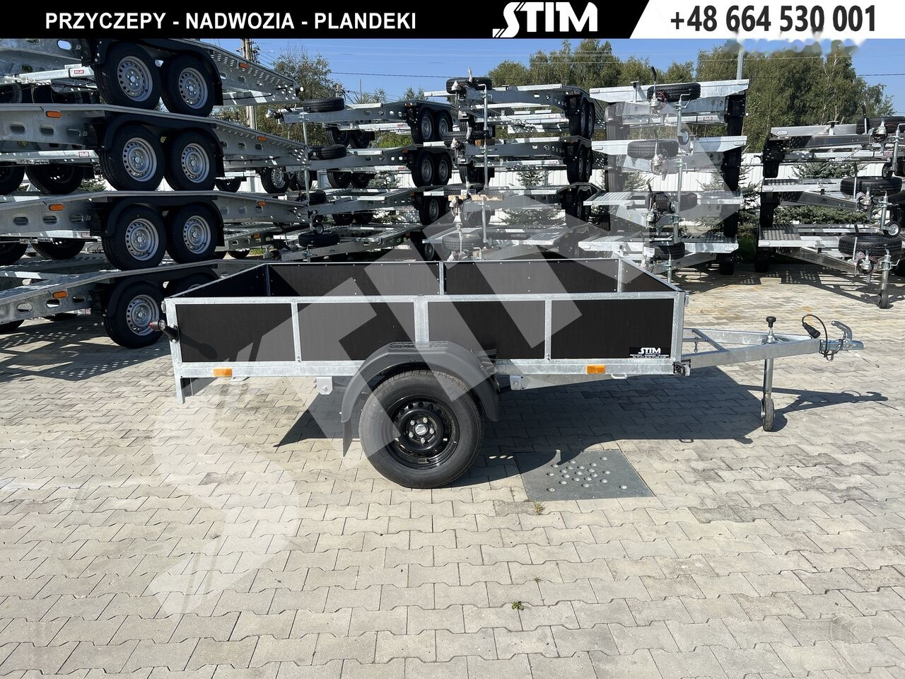 Stim S11-075/2615R + przednia burta otwierana - Car trailer: picture 1 Stim S11-075/2615R + przednia burta otwierana - Car trailer: picture 1