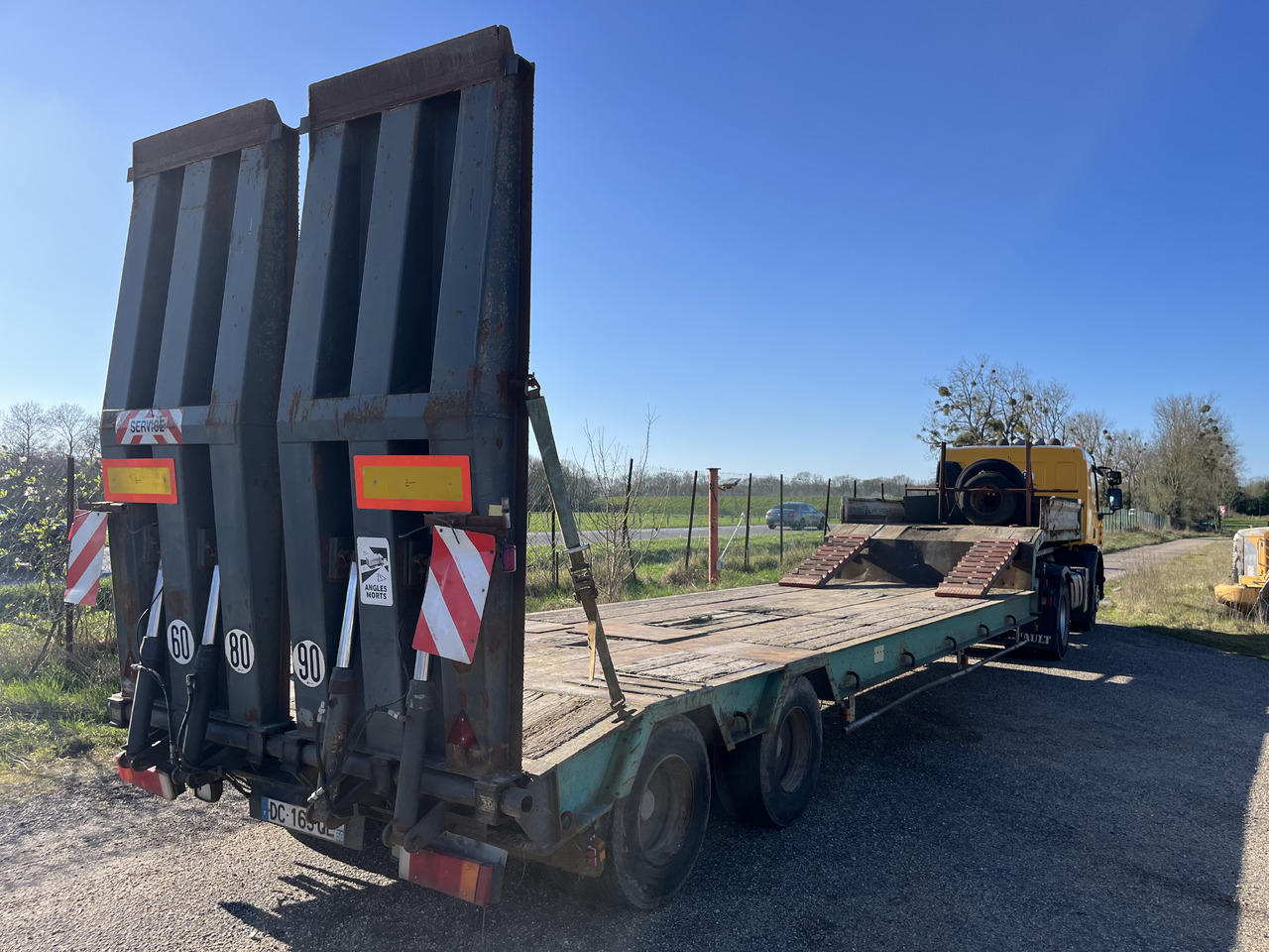 Low loader semi-trailer ACTM S32215 porte engins surbaissé rampes: picture 11
