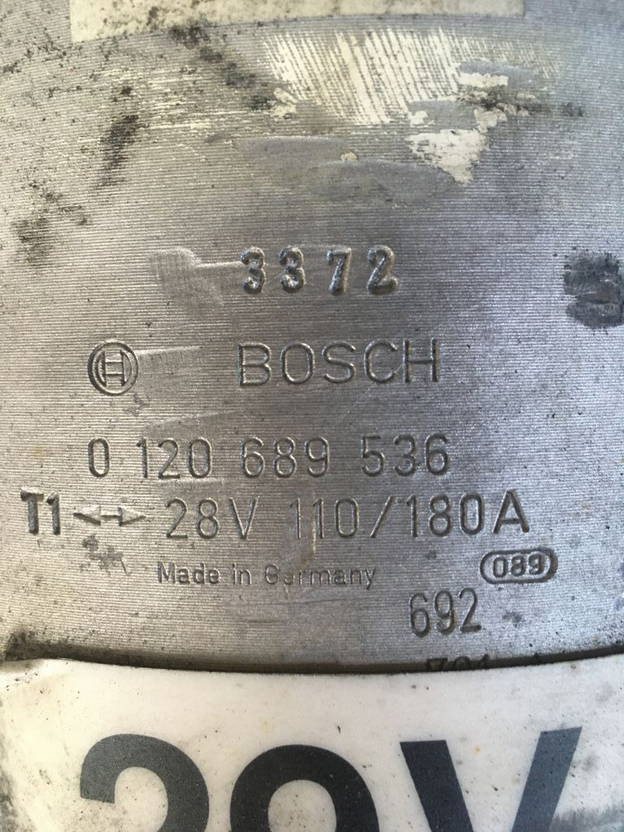 Bosch Bosch Lichtmaschine 180A 28V Bosch 0120689536 Generator Lima 0120689589 - Alternator: picture 2 Bosch Bosch Lichtmaschine 180A 28V Bosch 0120689536 Generator Lima 0120689589 - Alternator: picture 2