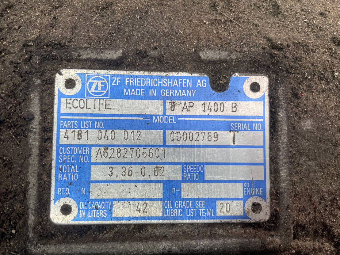 Mercedes-Benz Getriebe ZF 6 AP 1400 B Ecolife 4181040012 6AP1400B Citaro - Transmission for Bus: picture 4 Mercedes-Benz Getriebe ZF 6 AP 1400 B Ecolife 4181040012 6AP1400B Citaro - Transmission for Bus: picture 4