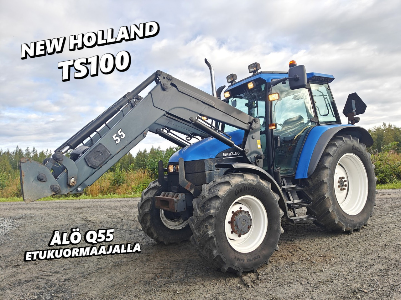 New Holland TS100, ES vaihteisto, ilmastointi, etukuormaaja Ålö Q55, katso video! - Farm tractor: picture 1 New Holland TS100, ES vaihteisto, ilmastointi, etukuormaaja Ålö Q55, katso video! - Farm tractor: picture 1