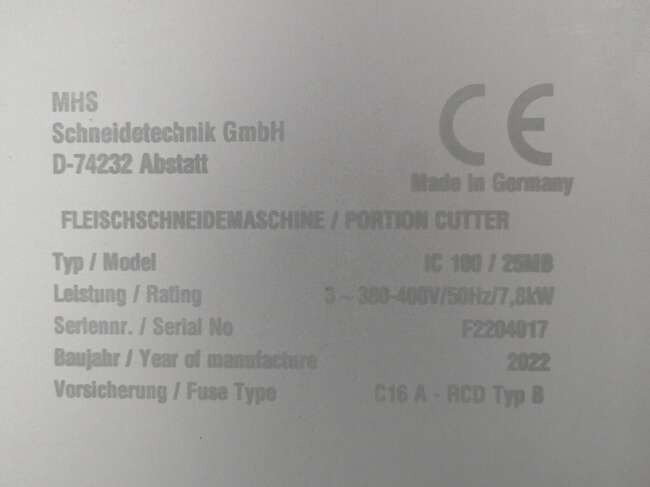 Food processing equipment MHS slicer IC 100/25MB: picture 10 Food processing equipment MHS slicer IC 100/25MB: picture 10