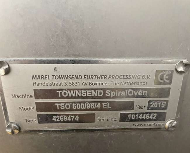 Food processing equipment Marel spiral oven TSO 600/96/4 EL: picture 15