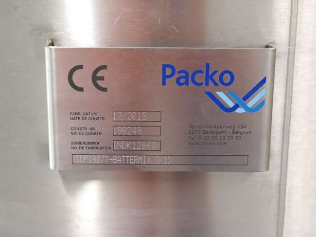 Packo batter mixing installation Battermix skid - Food processing equipment: picture 3 Packo batter mixing installation Battermix skid - Food processing equipment: picture 3