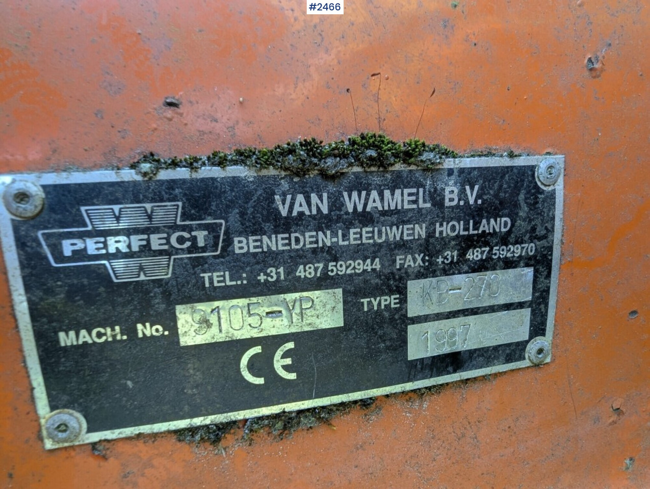 Pasture topper Van Wamler Perfect KB-270 leasing Pasture topper Van Wamler Perfect KB-270: picture 17