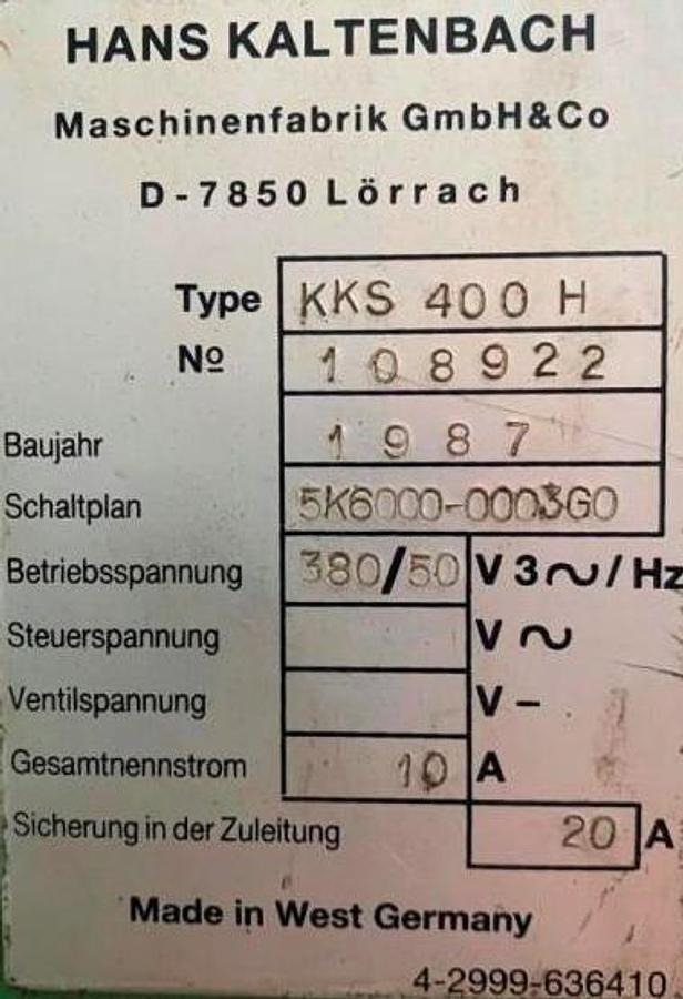 Metallkreissäge KALTENBACH - Metalworking machinery: picture 4 Metallkreissäge KALTENBACH - Metalworking machinery: picture 4