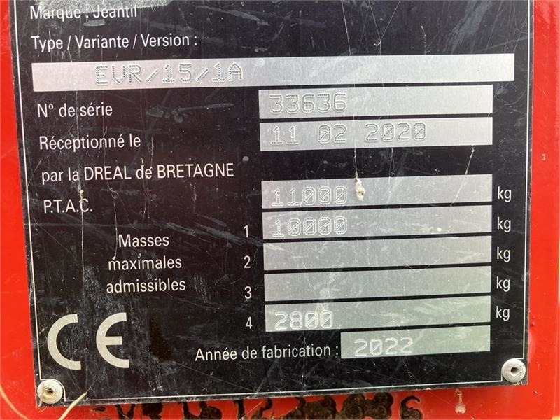 Manure spreader Jeantil EVR 15-12: picture 6 Manure spreader Jeantil EVR 15-12: picture 6