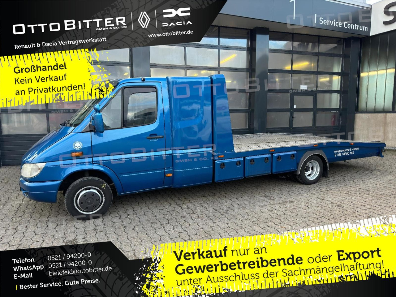 Mercedes-Benz Sprinter 2.7 CDI ABSCHLEPPWAGEN SCHLAFKABINE - Autotransporter truck: picture 1 Mercedes-Benz Sprinter 2.7 CDI ABSCHLEPPWAGEN SCHLAFKABINE - Autotransporter truck: picture 1