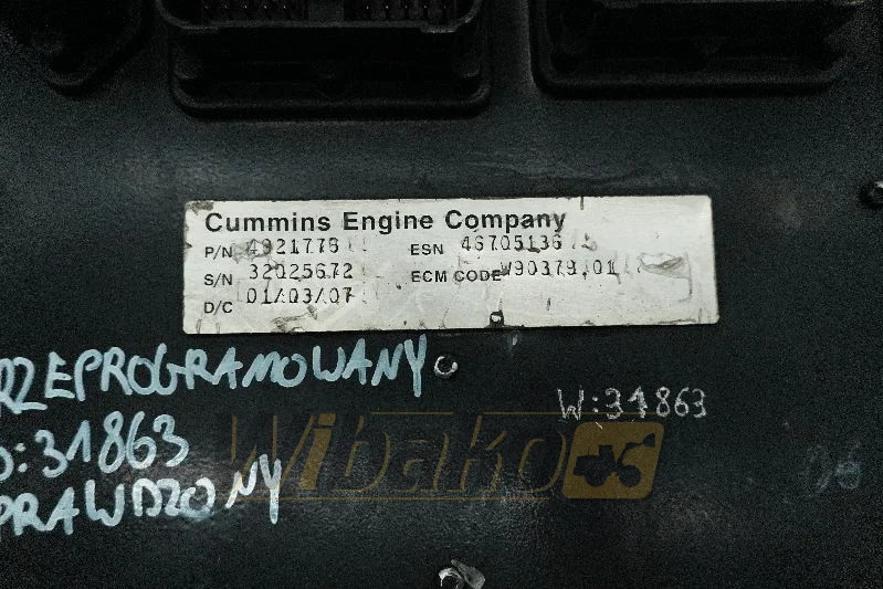 Cummins 4921776 - ECU for Construction machinery: picture 3 Cummins 4921776 - ECU for Construction machinery: picture 3
