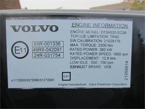Volvo D13A 520 HP VEB E5 Volvo FH 13 - Engine for Truck: picture 3 Volvo D13A 520 HP VEB E5 Volvo FH 13 - Engine for Truck: picture 3