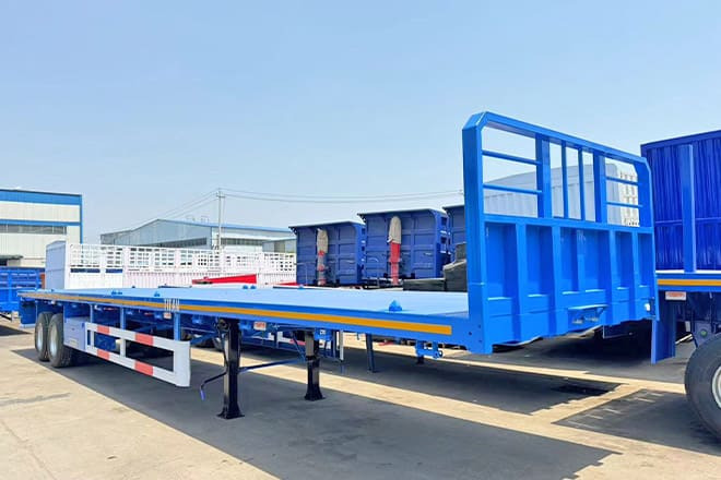 TITAN 2 Axle 45 Ft Flatbed Trailers for Sale in Algeria - Dropside/ Flatbed semi-trailer: picture 3 TITAN 2 Axle 45 Ft Flatbed Trailers for Sale in Algeria - Dropside/ Flatbed semi-trailer: picture 3