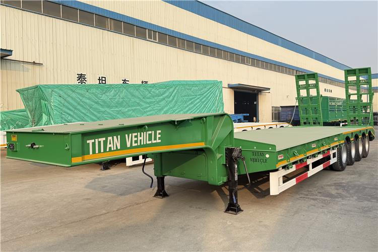 TITAN 4 Axle 100 Ton Low Bed Truck Trailer for Sale In Zimbabwe - Low loader semi-trailer: picture 3 TITAN 4 Axle 100 Ton Low Bed Truck Trailer for Sale In Zimbabwe - Low loader semi-trailer: picture 3