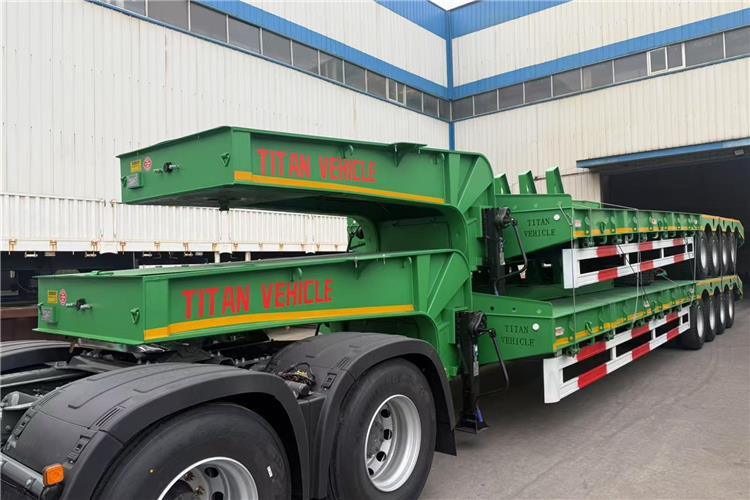 TITAN 4 Axle 100 Ton Low Bed Truck Trailer for Sale In Zimbabwe - Low loader semi-trailer: picture 4 TITAN 4 Axle 100 Ton Low Bed Truck Trailer for Sale In Zimbabwe - Low loader semi-trailer: picture 4
