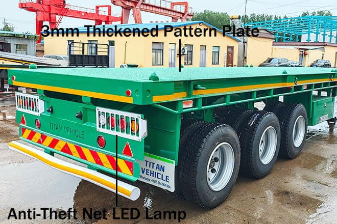 TITAN 40 Foot Tri Axle Flat Deck Trailer for Sale in Senegal - Dropside/ Flatbed semi-trailer: picture 4 TITAN 40 Foot Tri Axle Flat Deck Trailer for Sale in Senegal - Dropside/ Flatbed semi-trailer: picture 4