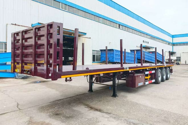 TITAN New 3 Axle Flatbed Trailers for Sale in Malawi - Dropside/ Flatbed semi-trailer: picture 3 TITAN New 3 Axle Flatbed Trailers for Sale in Malawi - Dropside/ Flatbed semi-trailer: picture 3