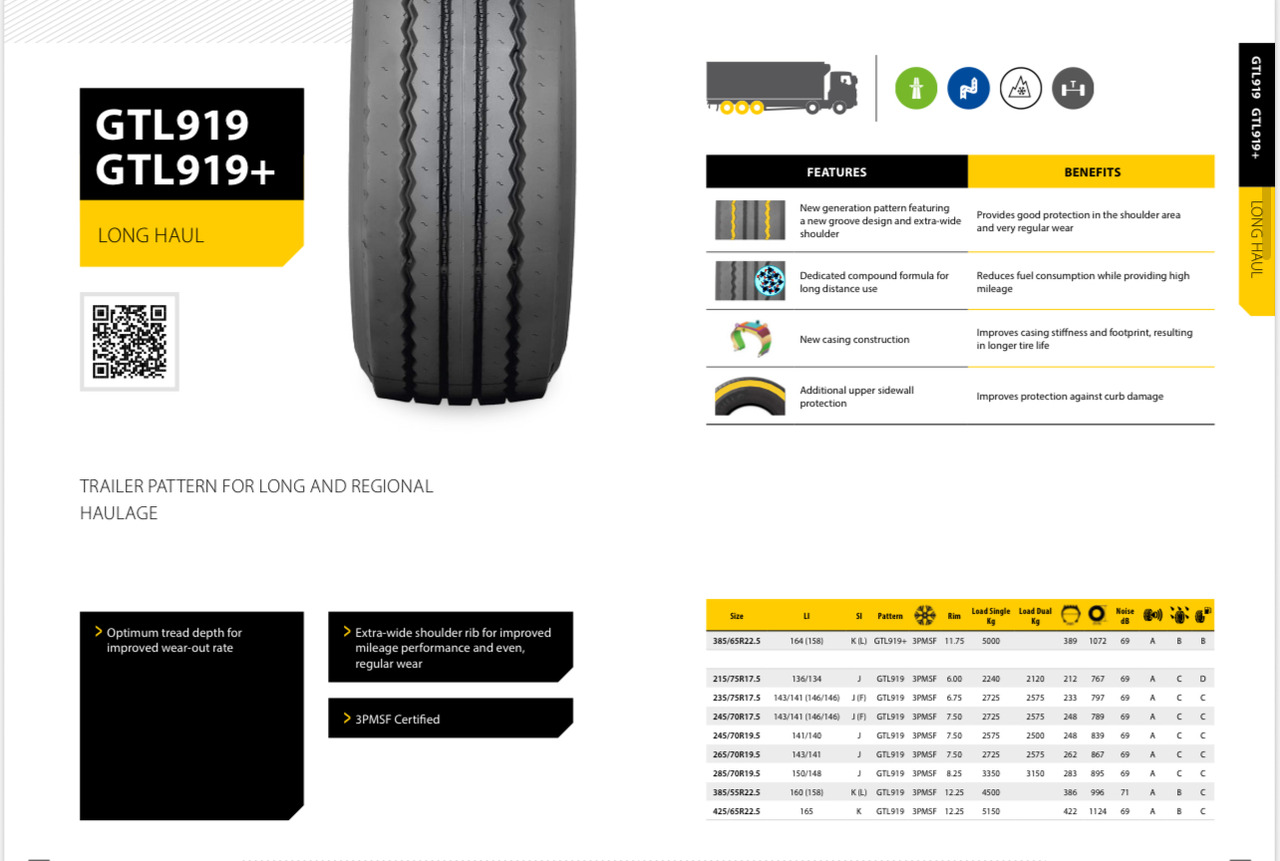 GITI 385 / 65 R 22,5 - Tire for Trailer: picture 1 GITI 385 / 65 R 22,5 - Tire for Trailer: picture 1
