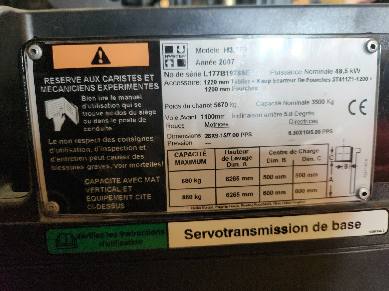 HYSTER H3.5FT - Diesel forklift: picture 2 HYSTER H3.5FT - Diesel forklift: picture 2