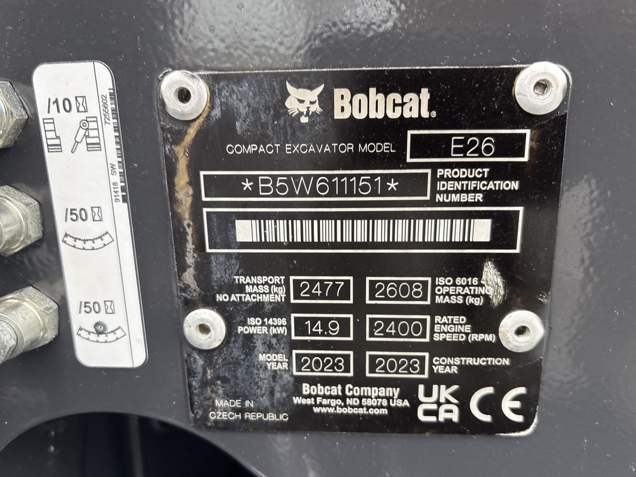 BOBCAT E26 - Mini excavator: picture 5 BOBCAT E26 - Mini excavator: picture 5