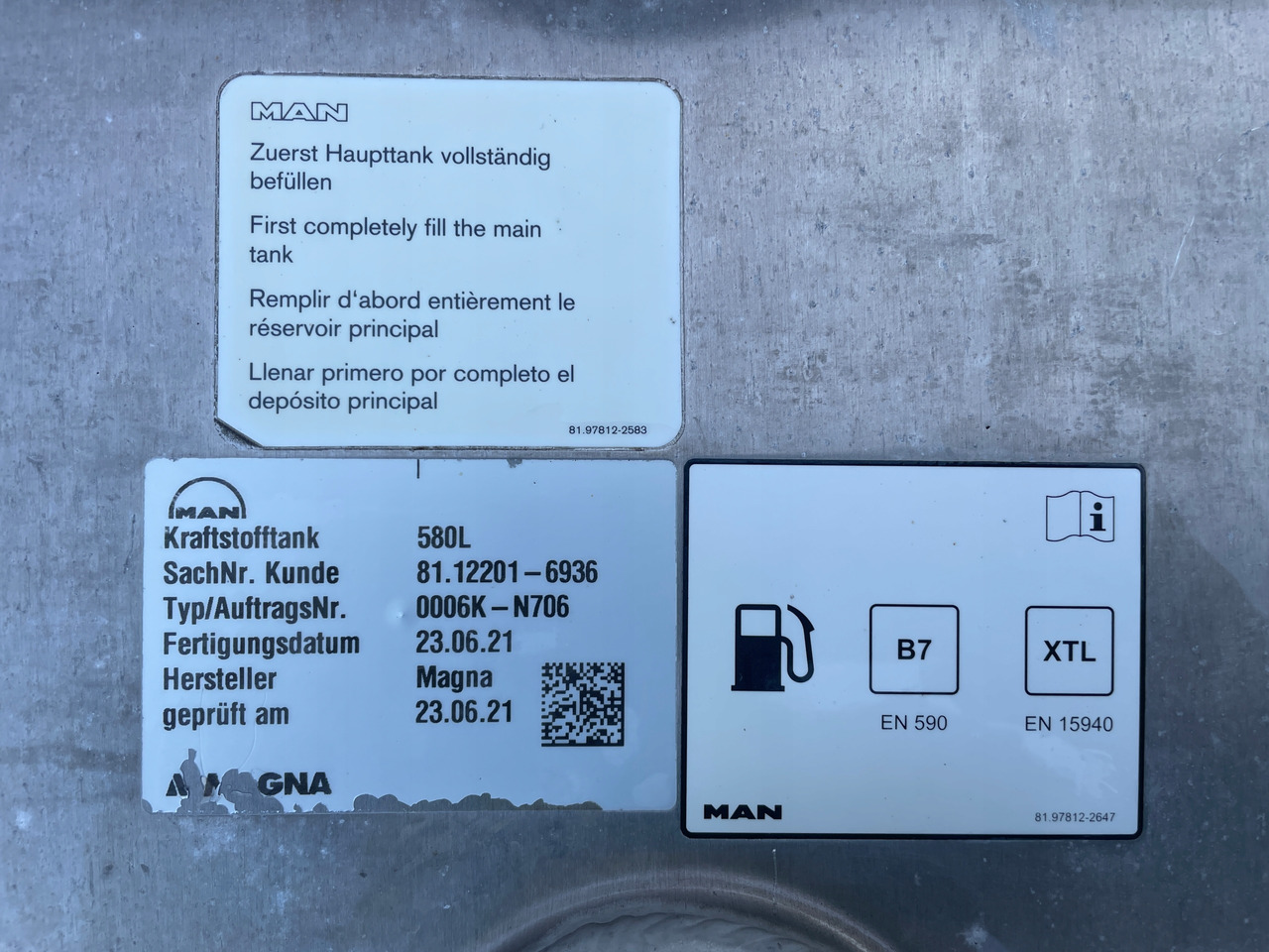 Fuel tank for Truck ZBIORNIK PALIWA MAN TGX TGS 580L 81122016936: picture 6