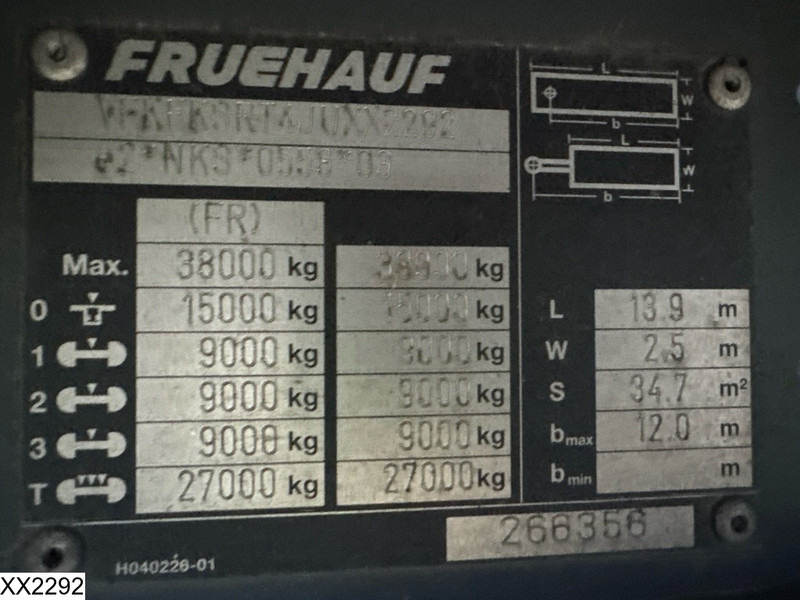 Fruehauf Tautliner Dhollandia - Curtainsider semi-trailer: picture 4 Fruehauf Tautliner Dhollandia - Curtainsider semi-trailer: picture 4