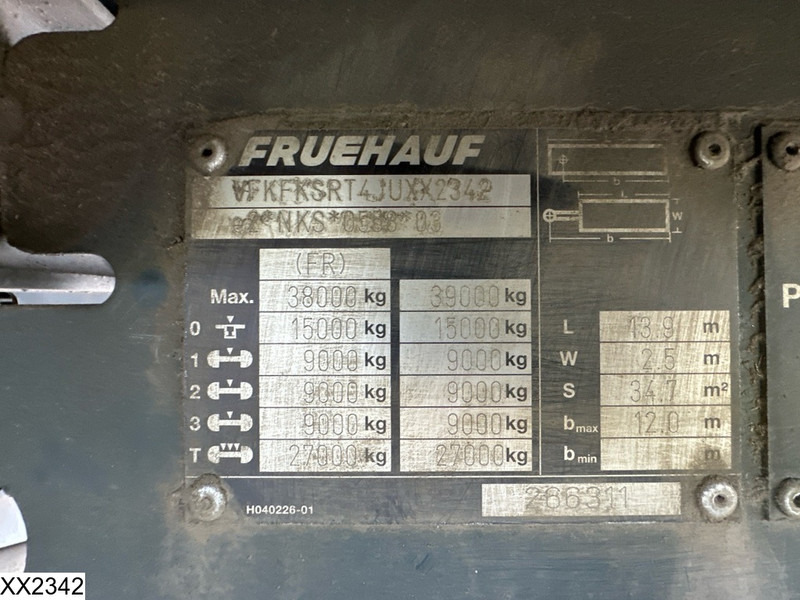 Fruehauf Tautliner Dhollandia - Curtainsider semi-trailer: picture 4 Fruehauf Tautliner Dhollandia - Curtainsider semi-trailer: picture 4