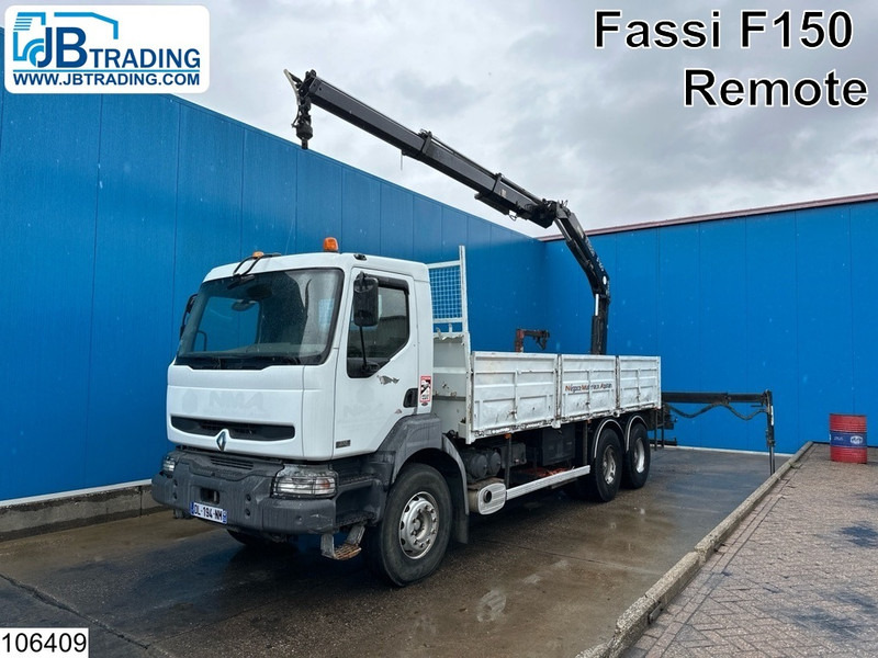 Renault Kerax 370 6x4, Manual, Fassi, Remote, Steelsuspension - Dropside/ Flatbed truck, Crane truck: picture 1 Renault Kerax 370 6x4, Manual, Fassi, Remote, Steelsuspension - Dropside/ Flatbed truck, Crane truck: picture 1
