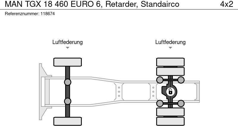 Tractor unit MAN TGX 18 460 EURO 6, Retarder, Standairco: picture 13 Tractor unit MAN TGX 18 460 EURO 6, Retarder, Standairco: picture 13